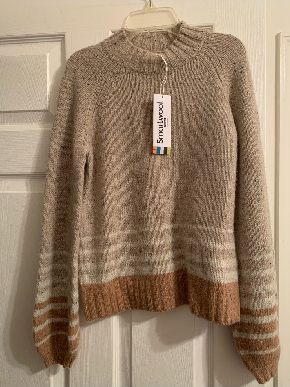 Smartwool Lodge Cozy Ombre Sweater in Oat Heather Size XS NWT